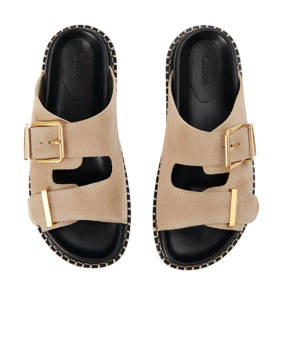 Chloé Buckle-Detailed Slip-On Sandals