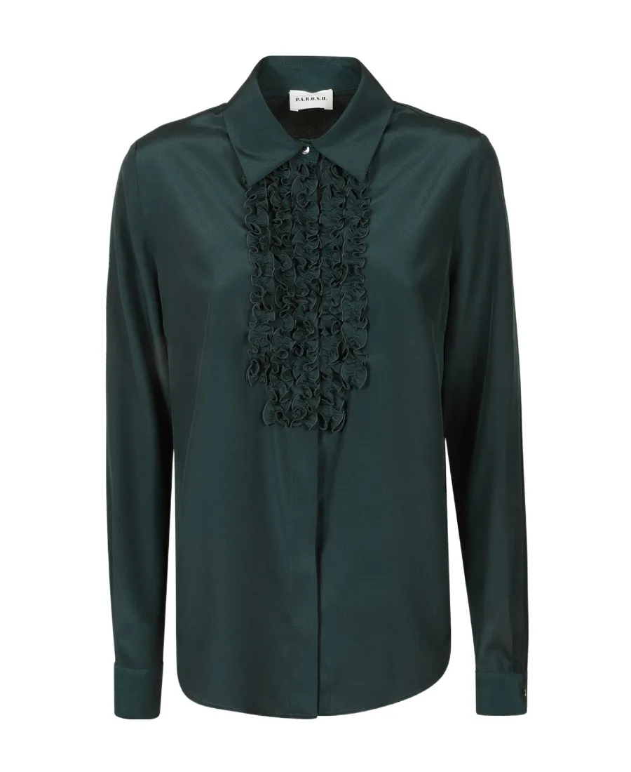 Lotus Leaf Trimmed Shirt