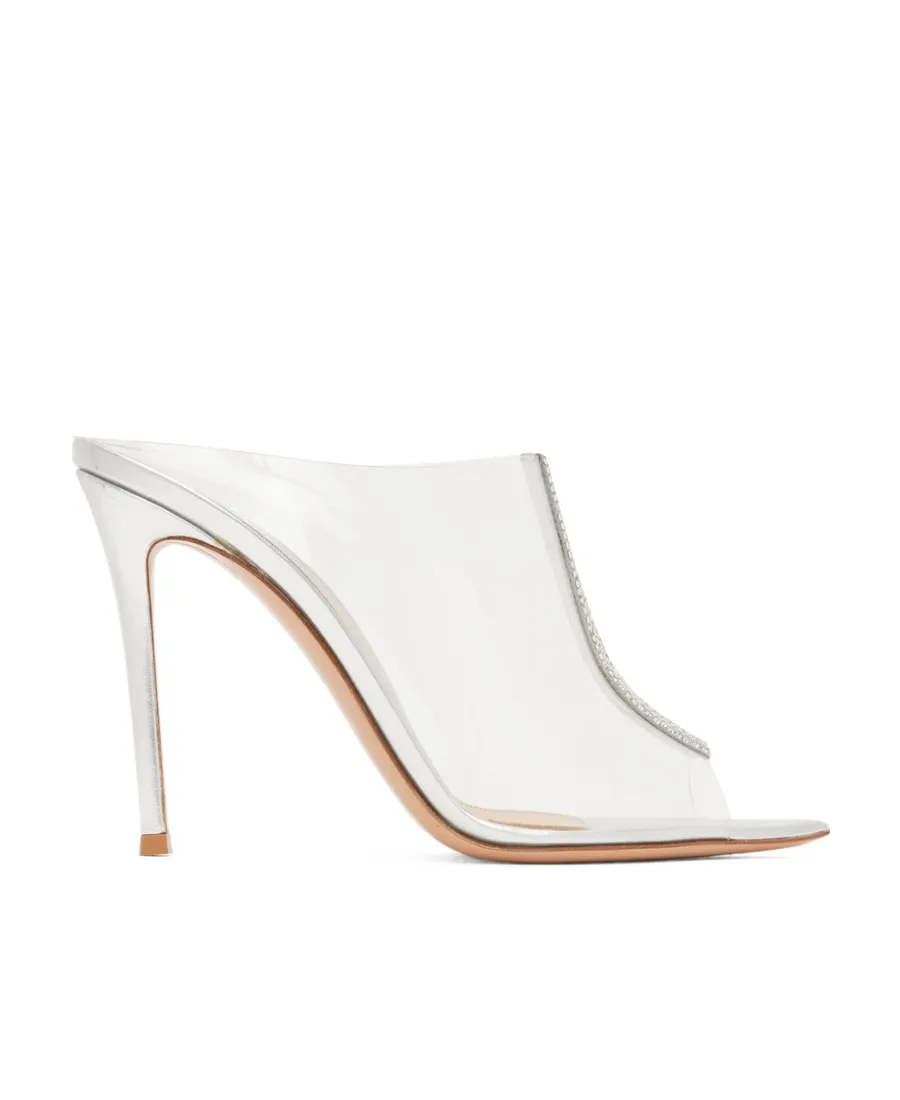 Crystal Decorative Detail High-Heeled Sandals