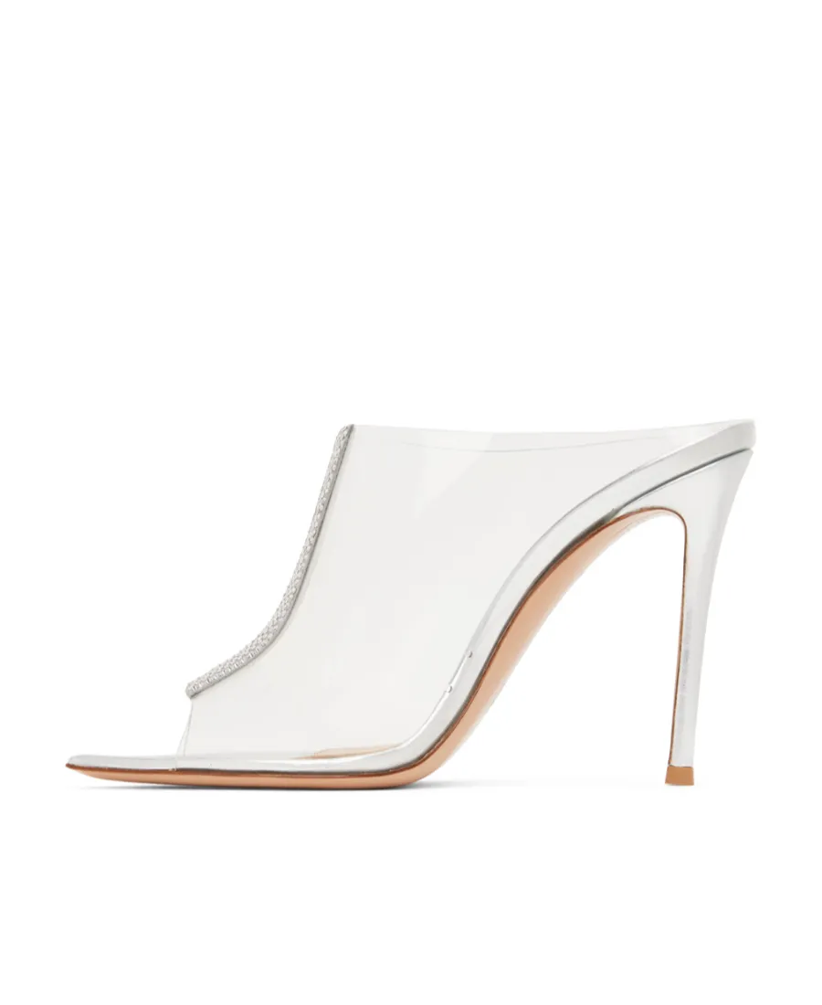 Crystal Decorative Detail High-Heeled Sandals