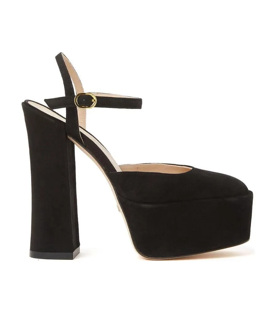 Black Logo High Heels