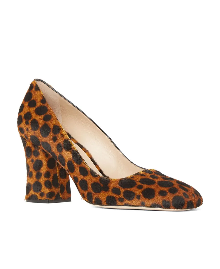 Curveblock Leopard-Print Pumps