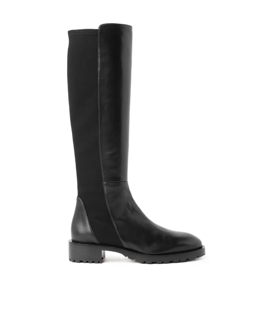 Panelled Knee-Length Boots