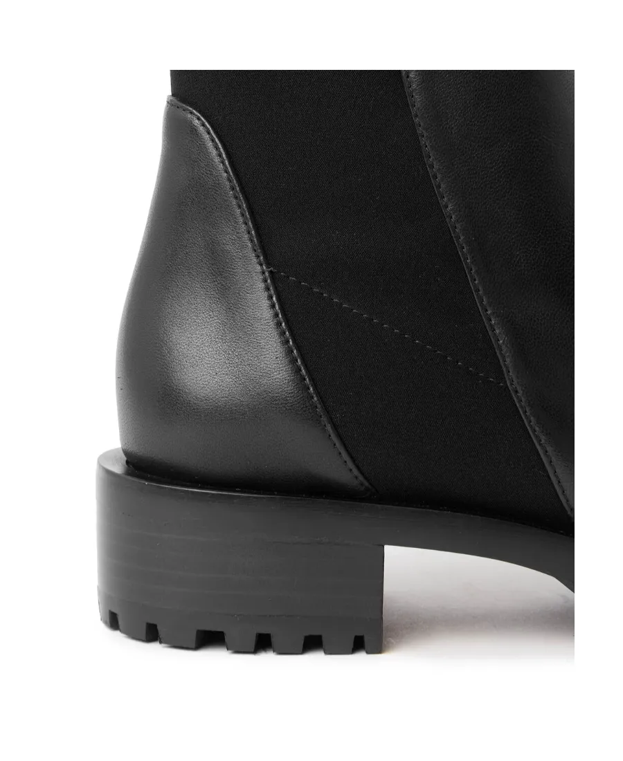 Panelled Knee-Length Boots