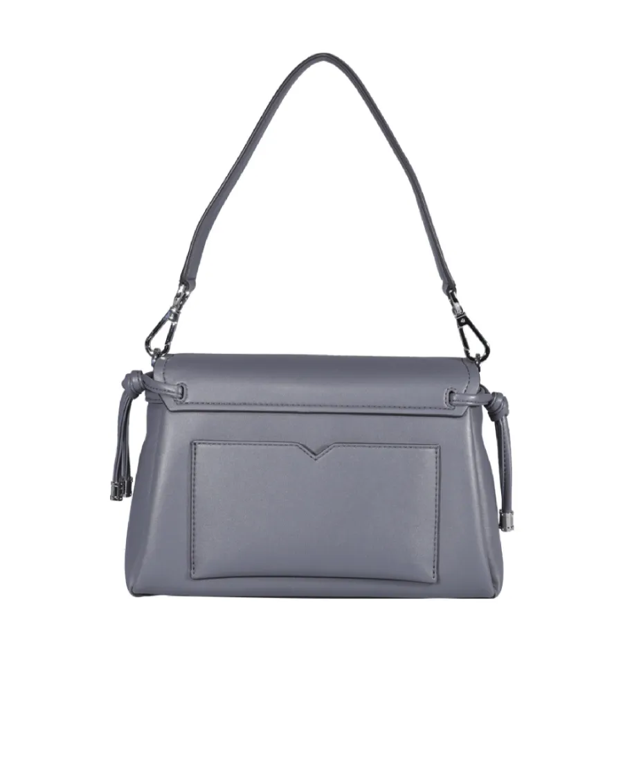 Logo-Plaque Leather Shoulder Bag