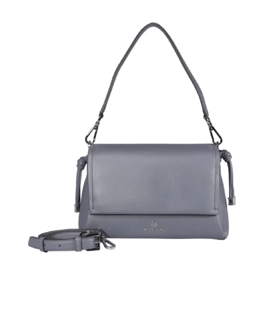 Logo-Plaque Leather Shoulder Bag