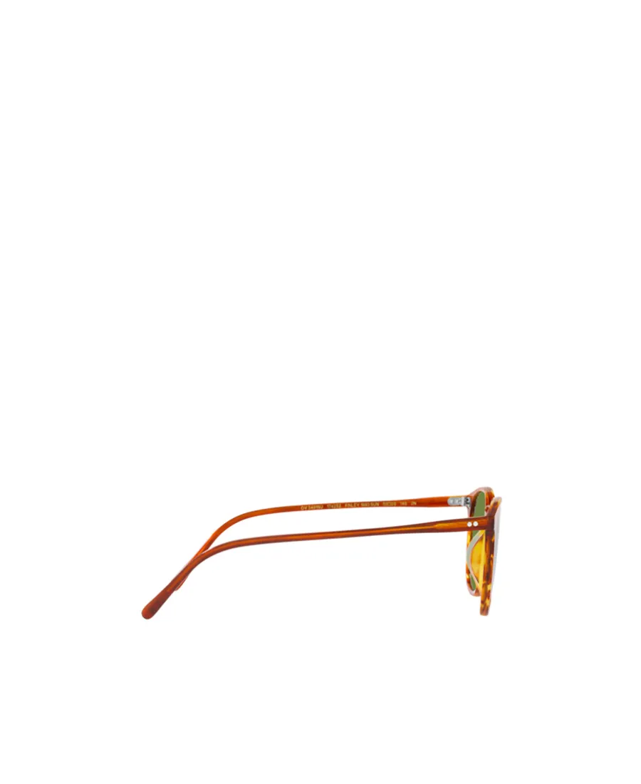 Tortoiseshell-Effect Round-Frame Sunglasses
