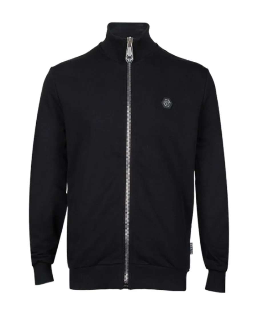 Logo Zipper Casual Coat