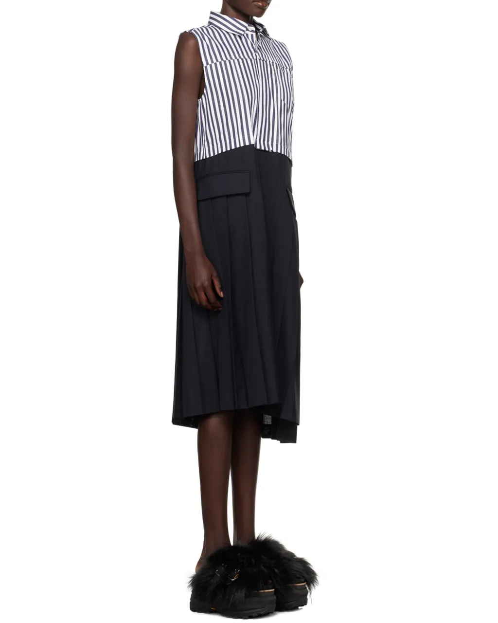 Striped Asymmetrical Dress