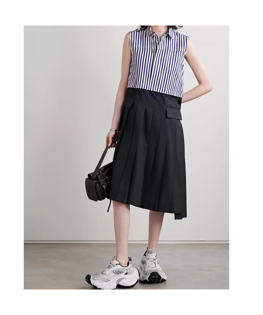 Striped Asymmetrical Dress