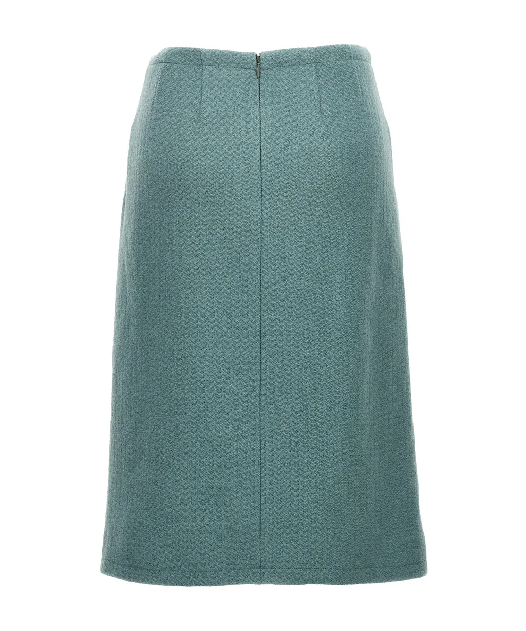 Dries Van Noten Shelda Front Slit Midi Skirt