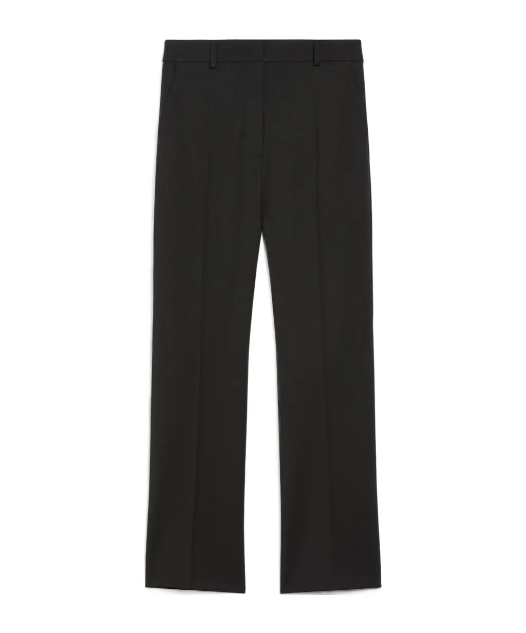 Straight Wool Trousers