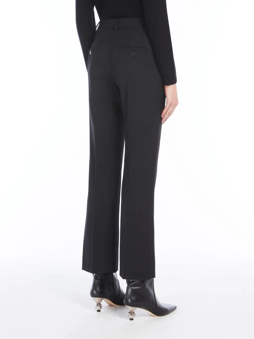 Straight Wool Trousers