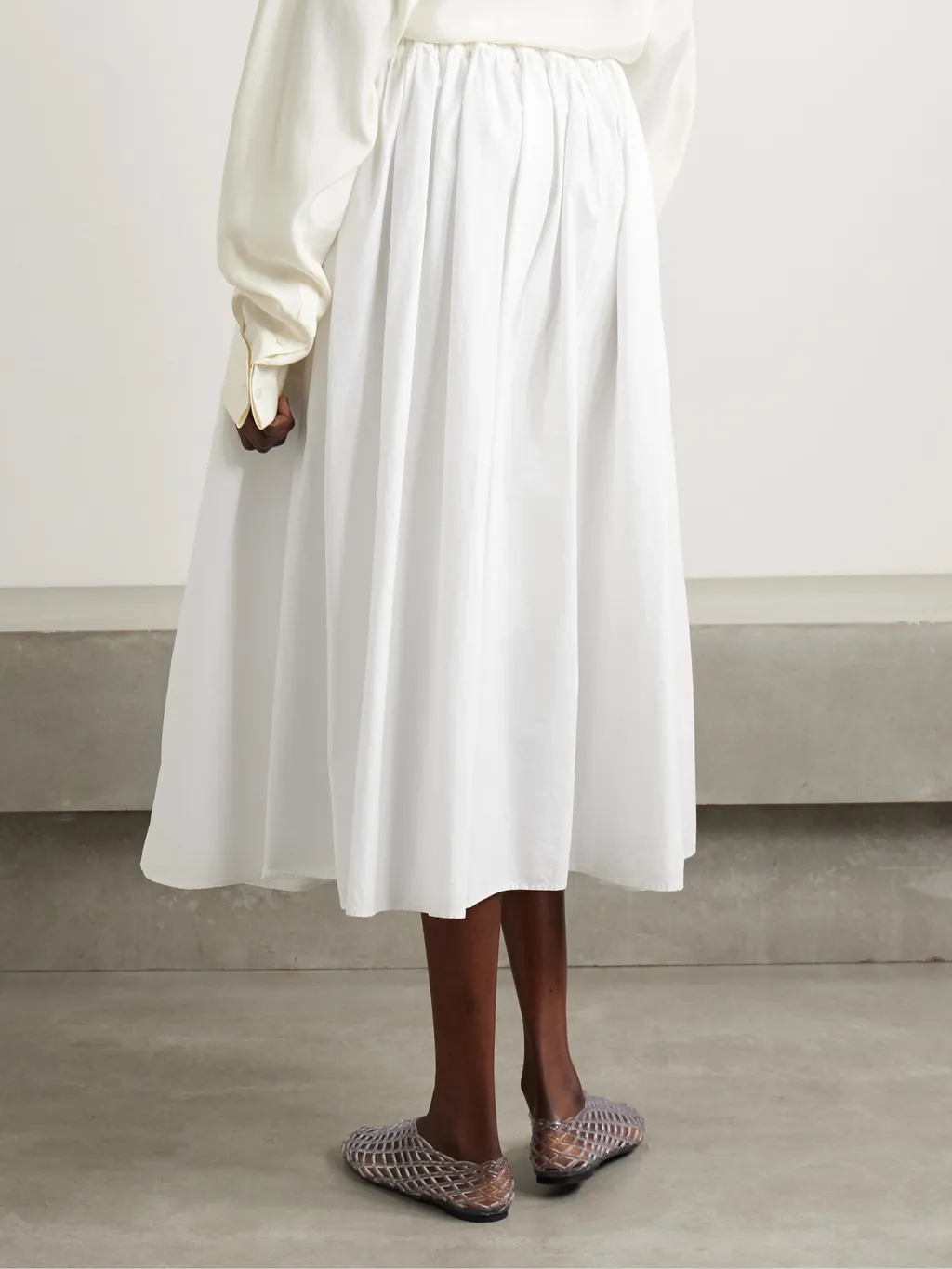 Cotton Poplin Mid-Length Dress
