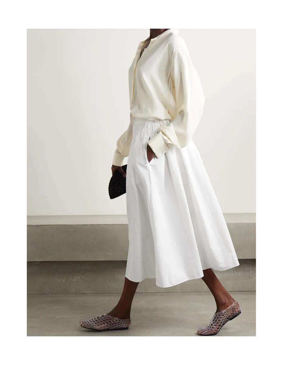 Cotton Poplin Mid-Length Dress