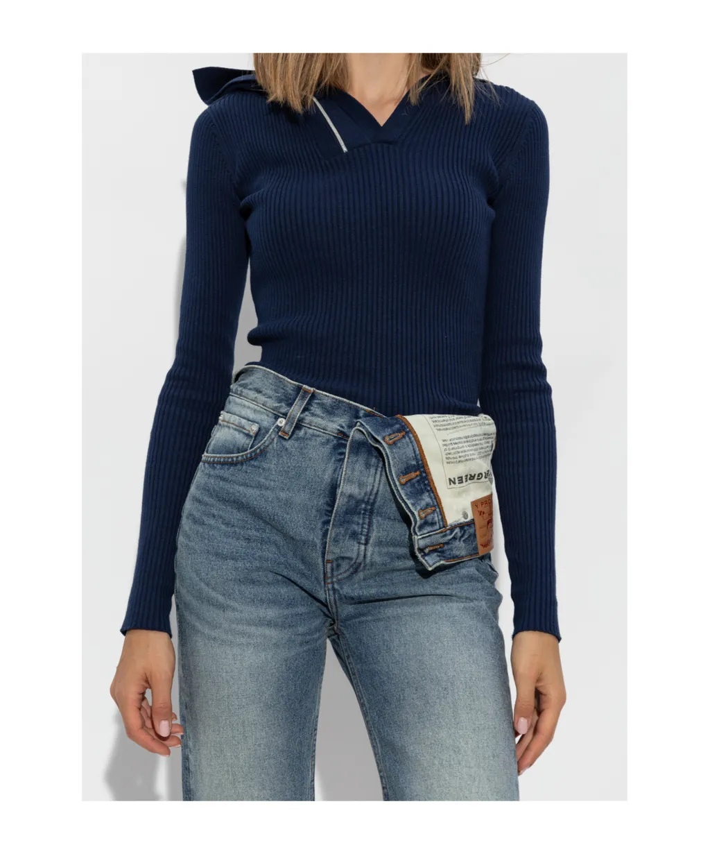 Y/Project Long-Sleeved Ribbed Knit Top