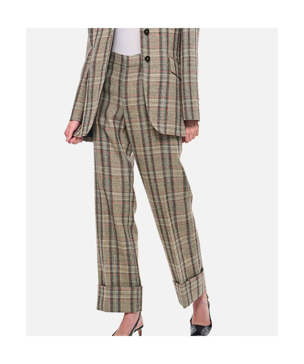 Check Casual Pants