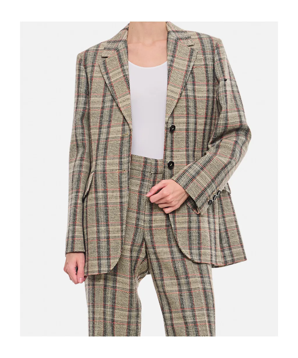 Checked Suit Coat