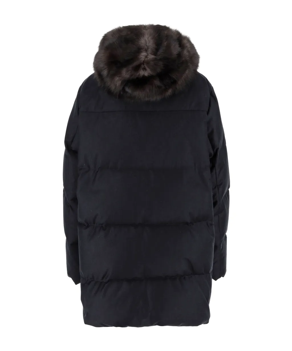 Yves Salomon Hooded Puffer Coat
