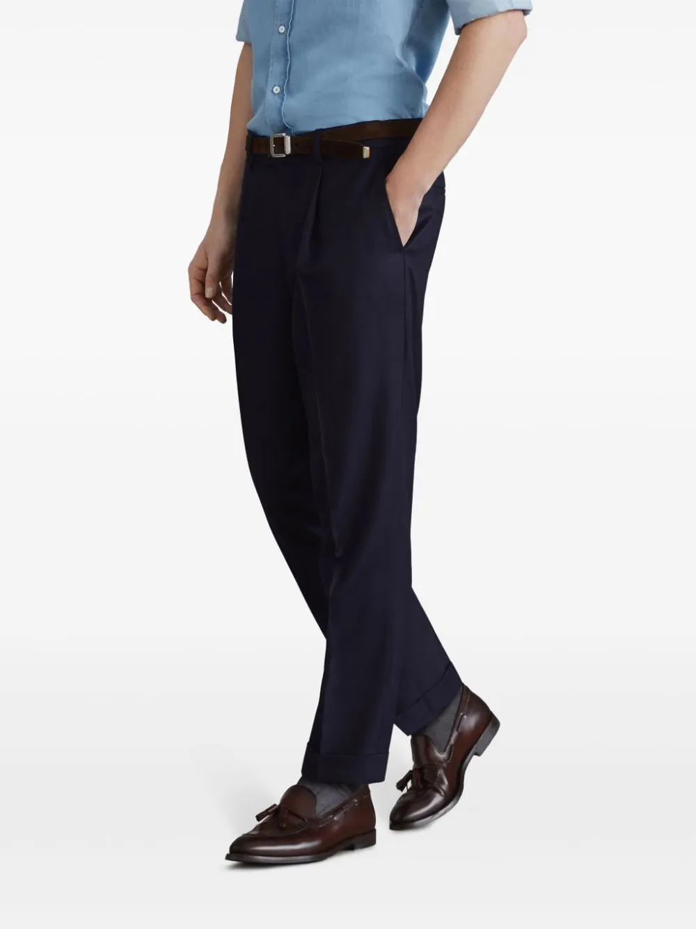 Cotton Tapered Trousers