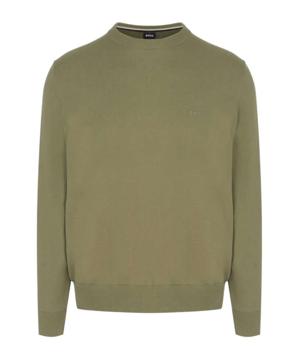 Embroidered Logo Cotton Sweater