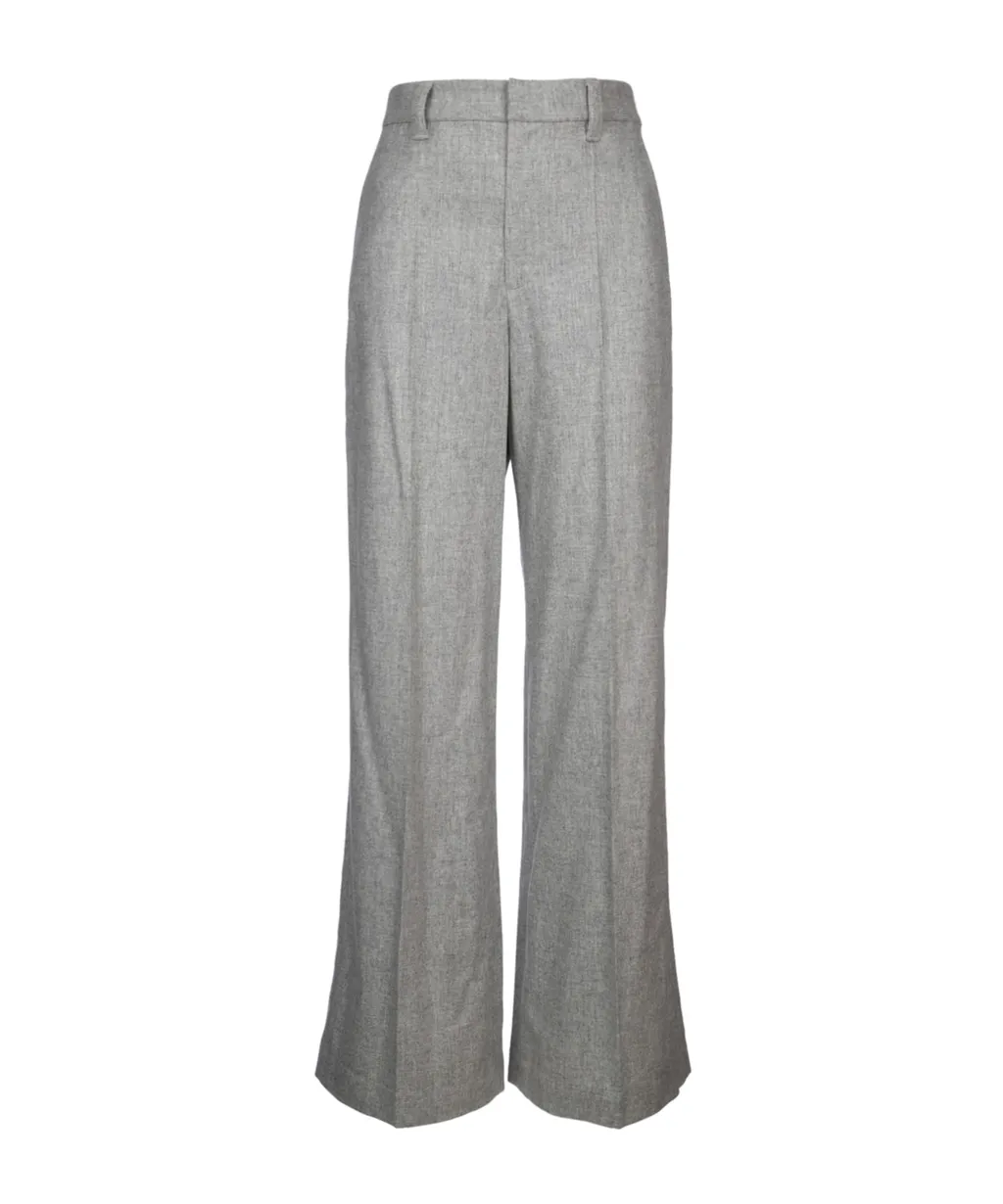 Brunello Cucinelli High-Waist Wide-Leg Tailored Trousers