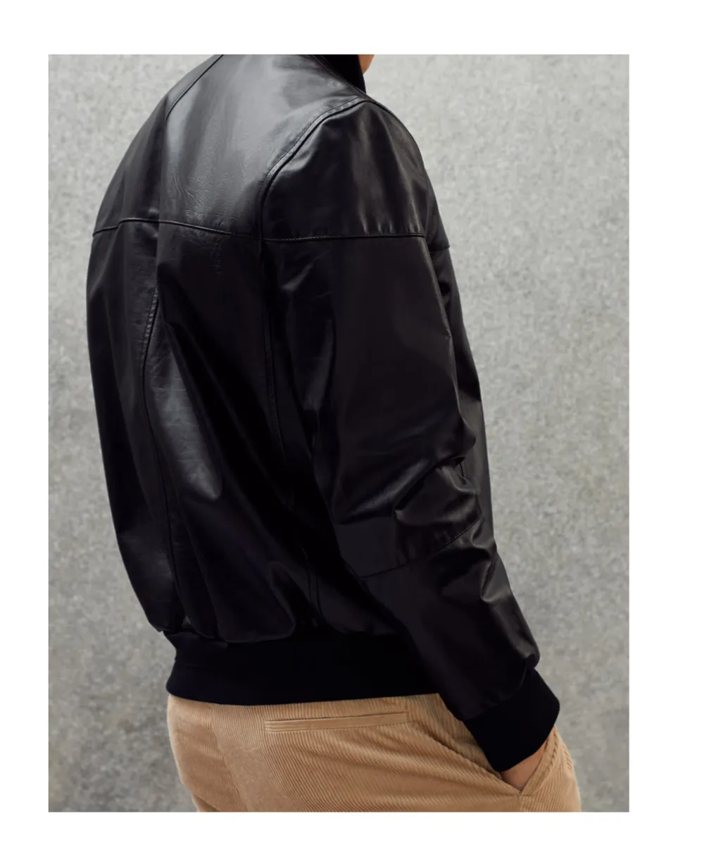 Leather Bomber Jacket