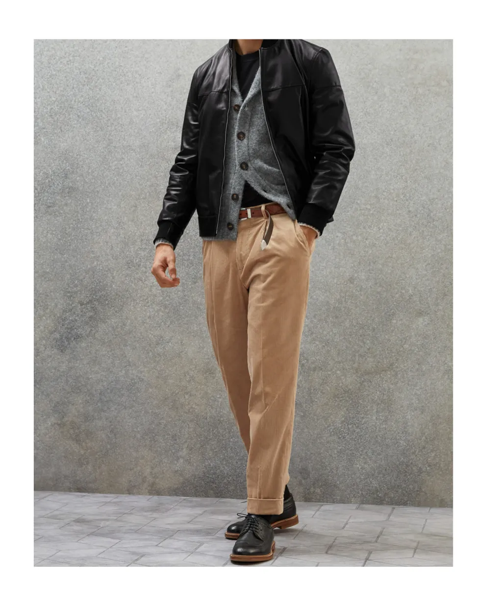 Leather Bomber Jacket