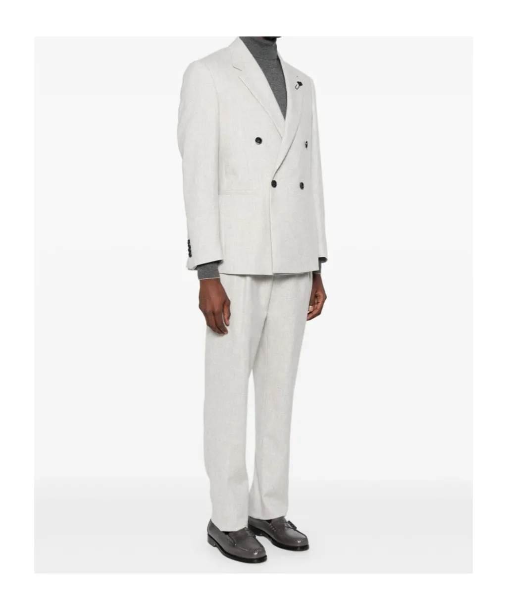 Logo-Brooch Suit