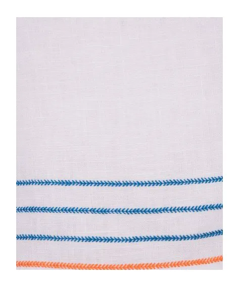 Casablanca Mid-Rise Stripe-Embroidered Shorts