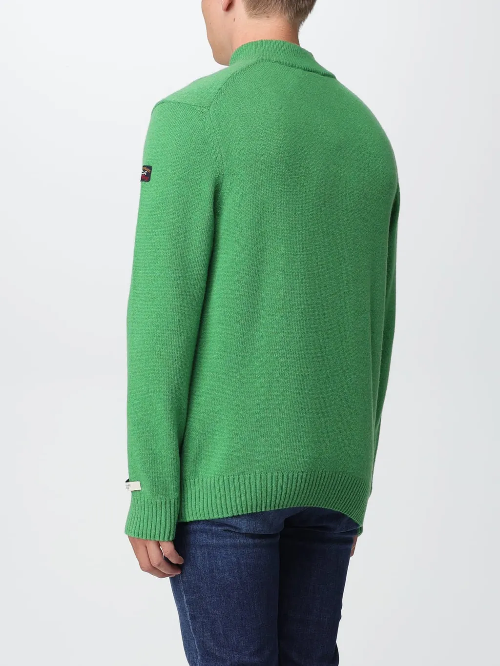 Long-Sleeved Semi-Zipper Open-Close Sweater
