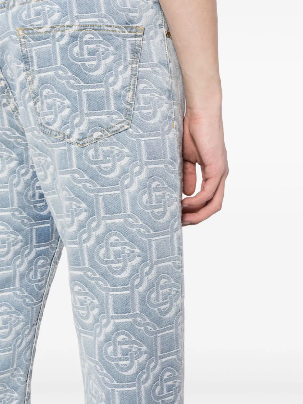 Casablanca Bleached Monogram Jeans