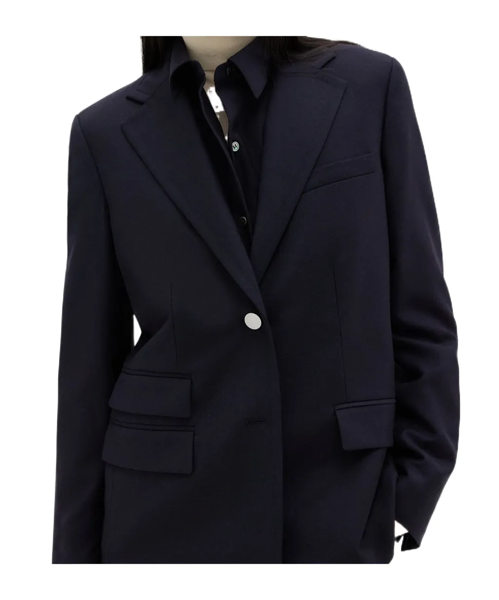 Theory Sleek Flannel Tailored Blazer