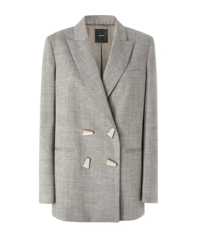 Pinko Elice Double-Breasted Buttoned Blazer