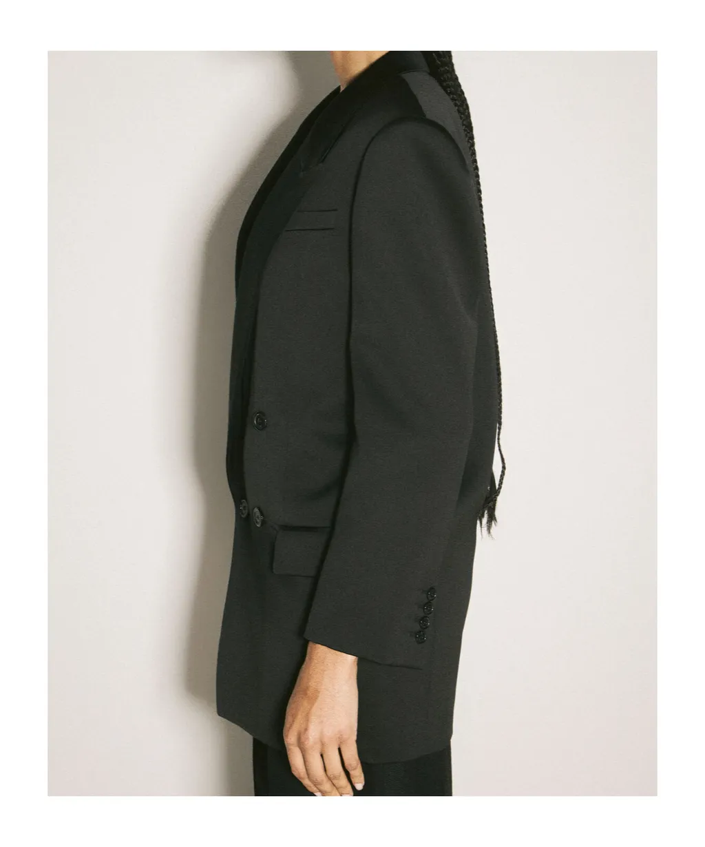 Saint Laurent Double-Breasted Long-Sleeved Jacket