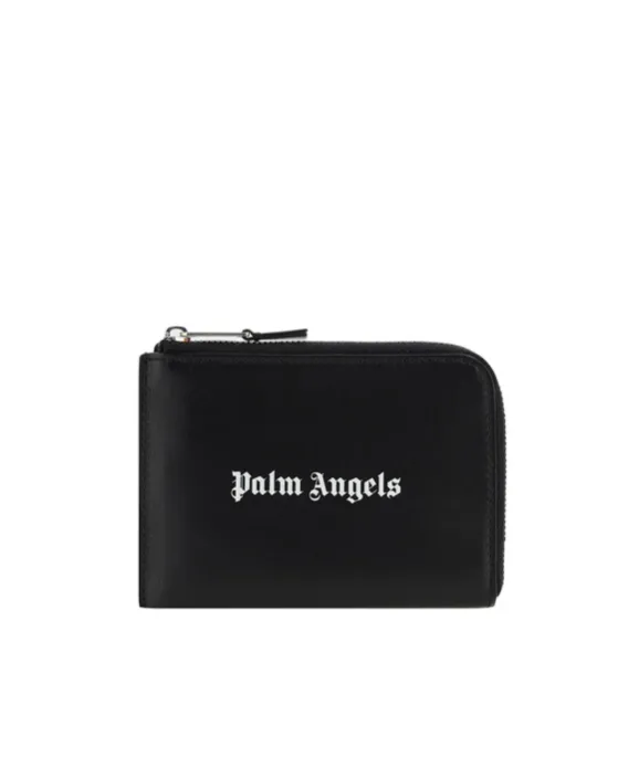Palm Angels Logo Printed Zipped Wallet