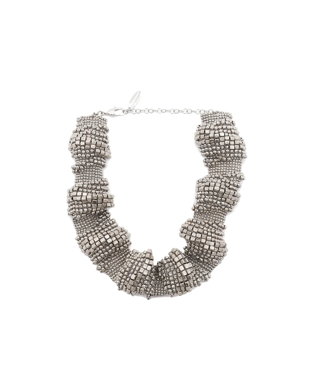 Brunello Cucinelli Sculptured Metallic Necklace