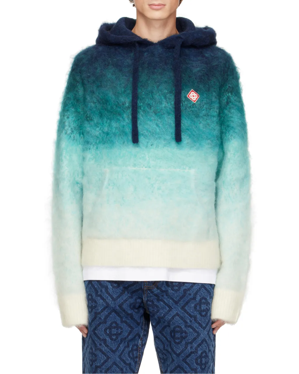 Casablanca Gradient Effect Drawstring Hoodie