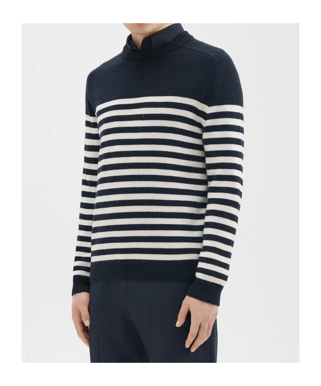 Theory Striped Crewneck Knit Sweater