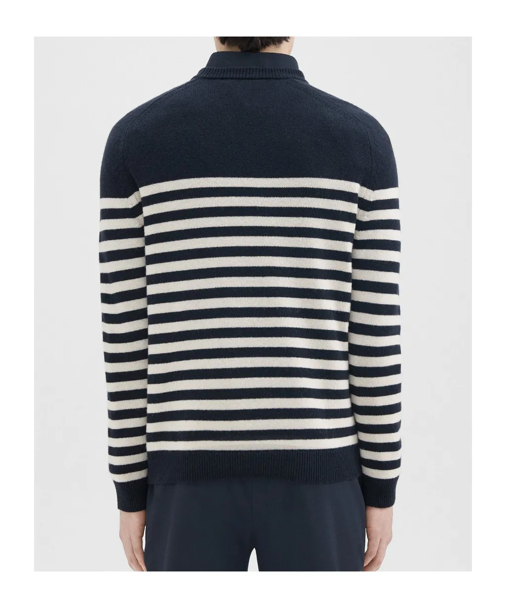 Theory Striped Crewneck Knit Sweater
