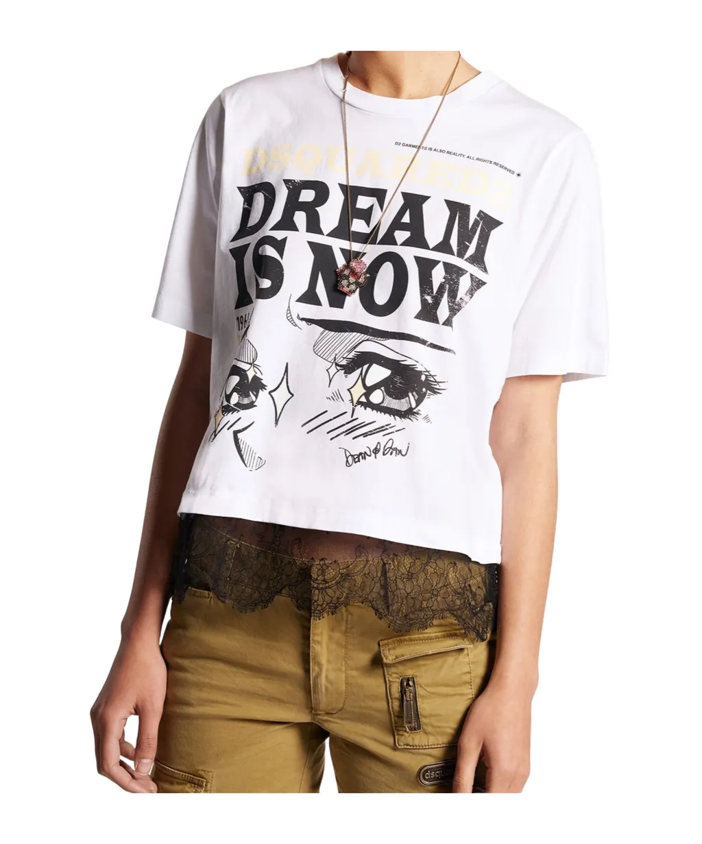 Dsquared2 Graphic Printed Crewneck T-Shirt