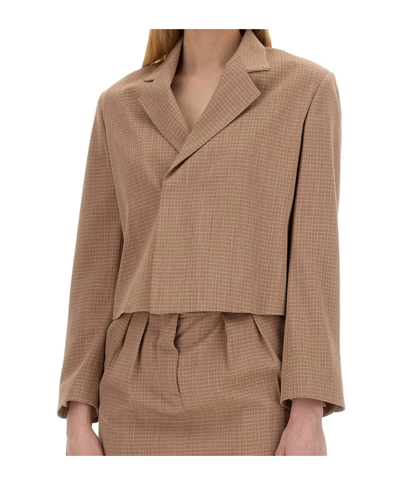 Alysi Cropped Check Jacket