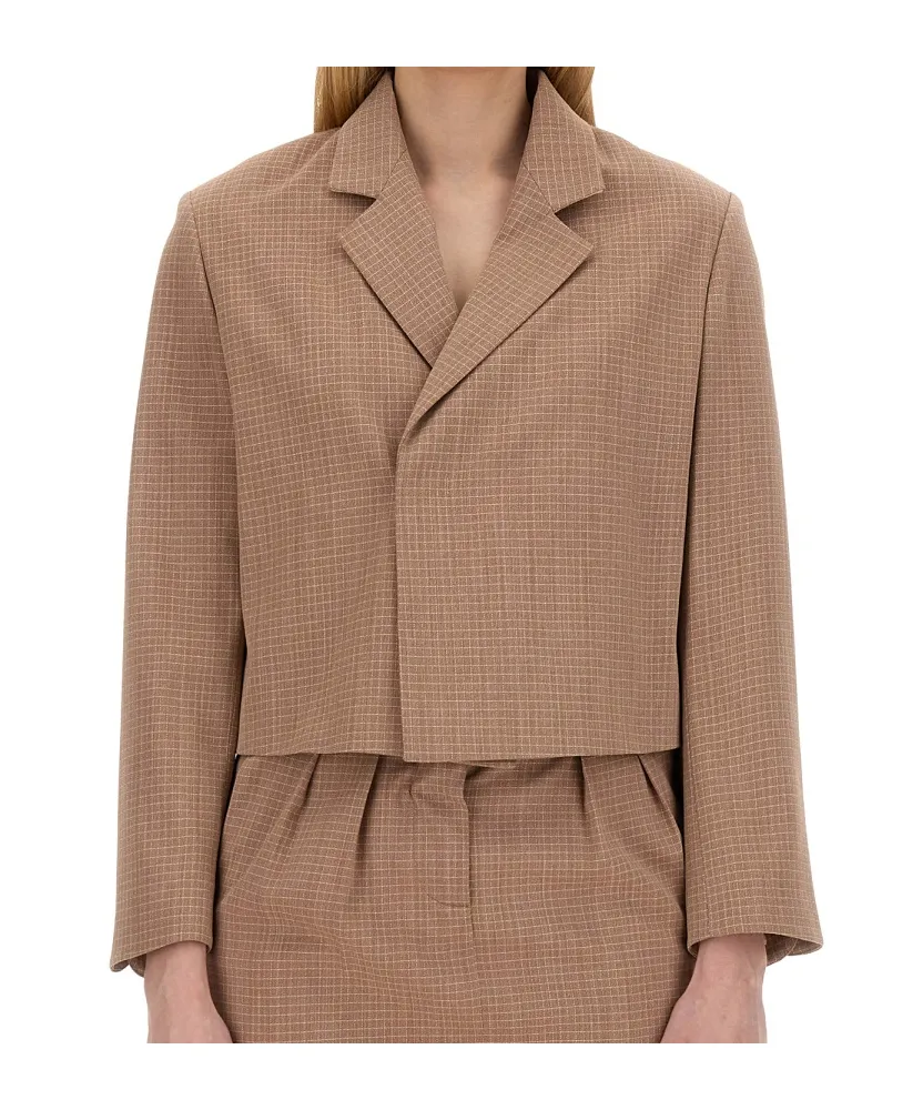 Alysi Cropped Check Jacket