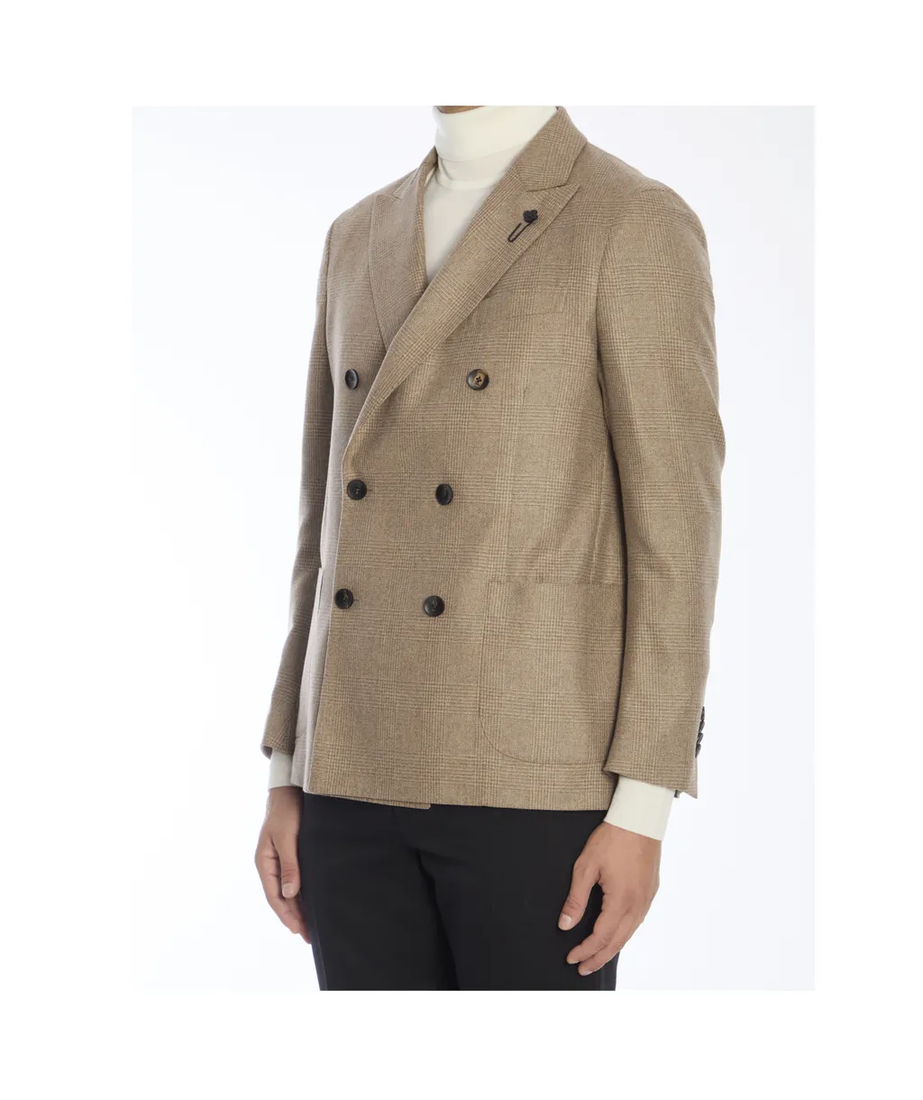 Lardini Prince Of Wales Checked Tailored Blazer