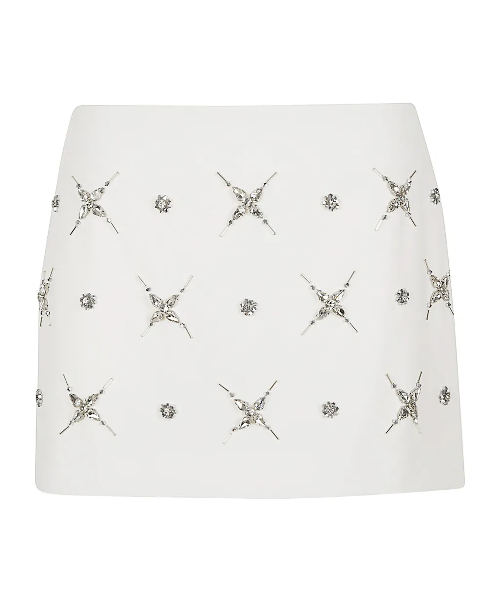 Pinko Embellished Double-Layer Mini Skirt