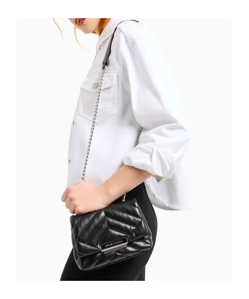 Chevron-Quilted Mini Bag