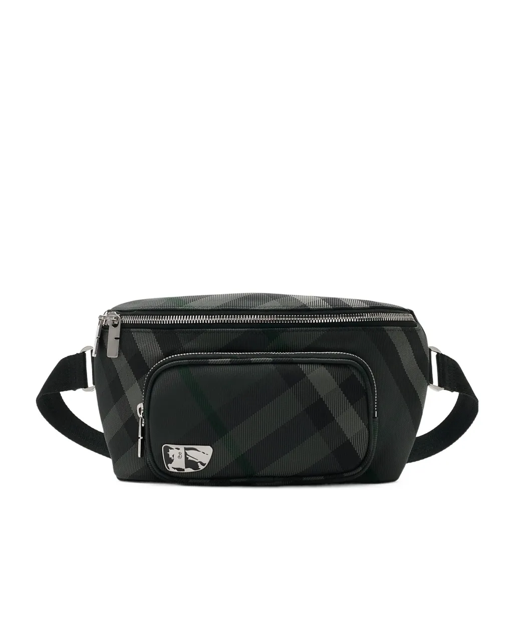 Burberry Grid Checked Belt Bag