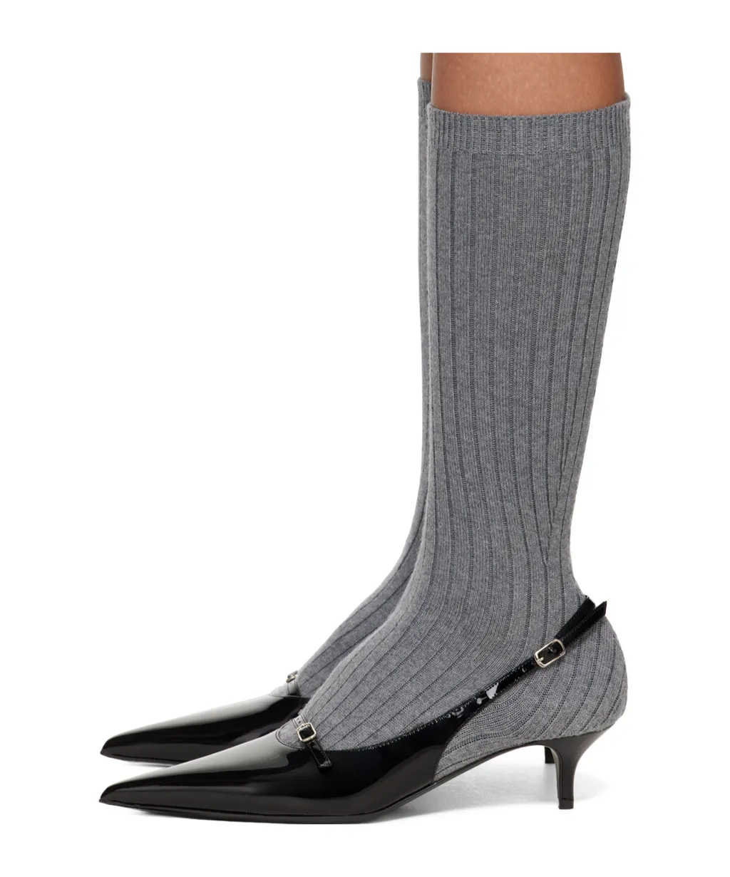 Ribbed Stockings And Boots