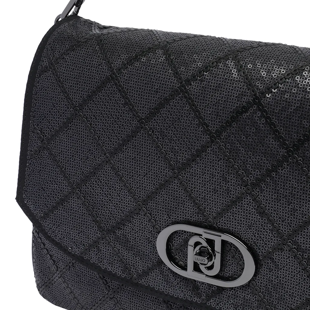 Liu Jo Logo Plaque Sequinned Large Shoulder Bag