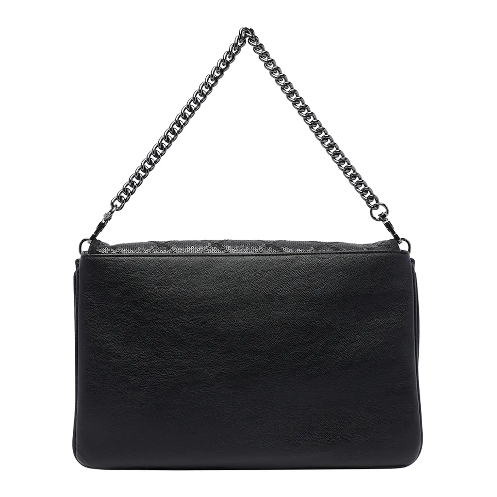 Liu Jo Logo Plaque Sequinned Large Shoulder Bag